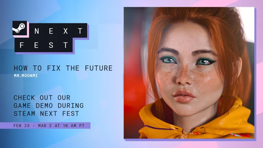 A reworked How to Fix the Future Demo version on Steam Next Fest! [How to Fix the Future] (mr.moonmi) by mr-moonmi