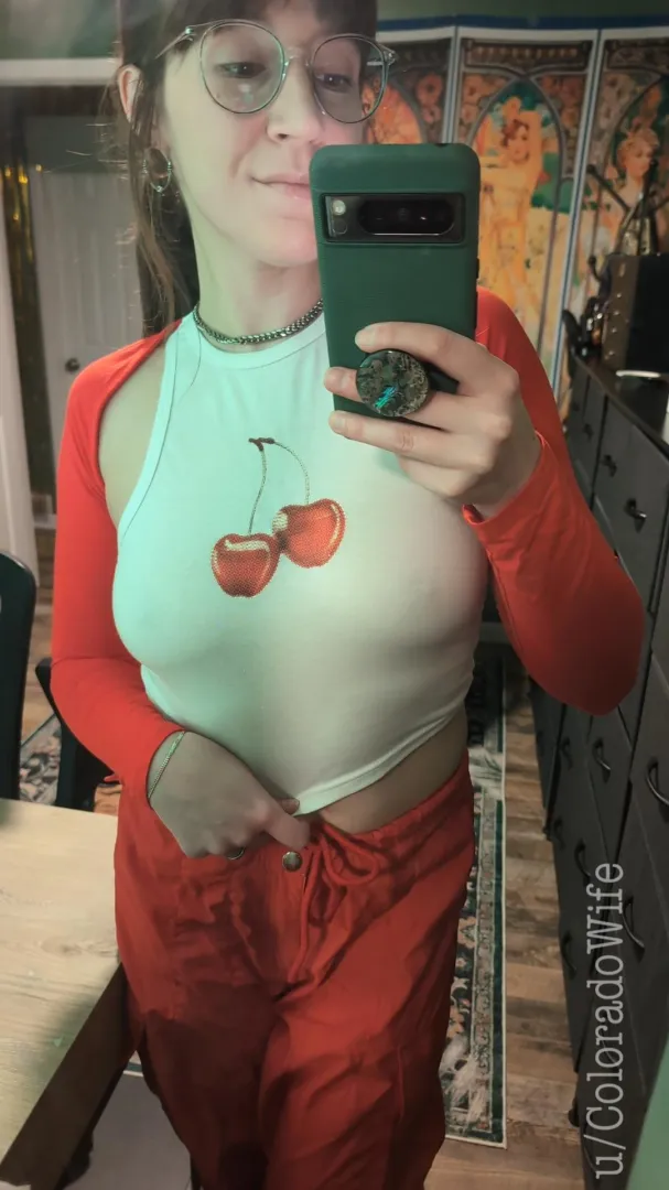 A white tank top is perfect for cherries posted by ColoradoWife