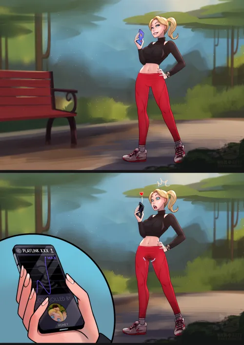 A woman is talking to her significant other over the phone when they decide to play around with the remote vibrator she's wearing (kinks: sex toy, public masturbation/sex, embarrassment) (SO's gender left up to captioner) by EnigmusPrime