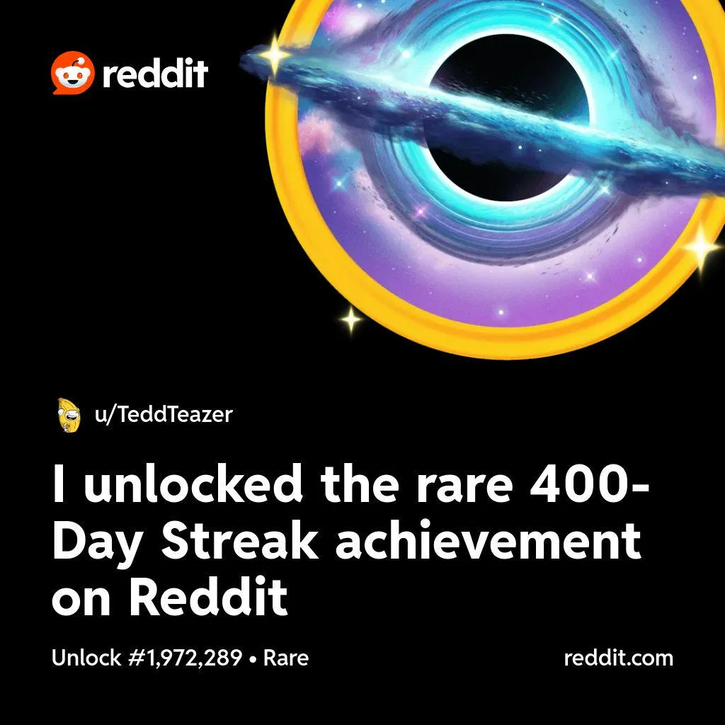 Achieve my 400 streak posted by TeddTeazer