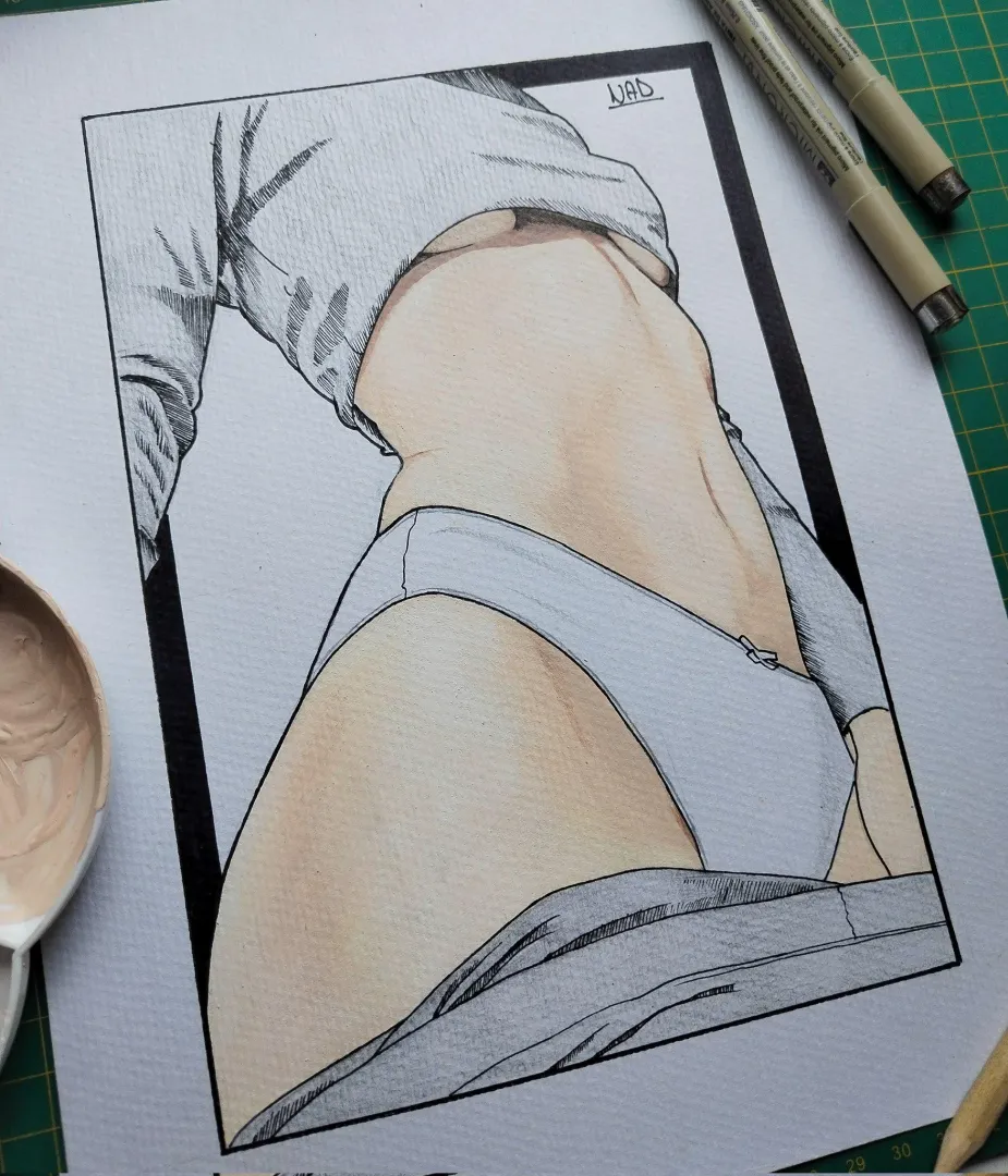 acrilic and pencil by me posted by Other-Fish-9218