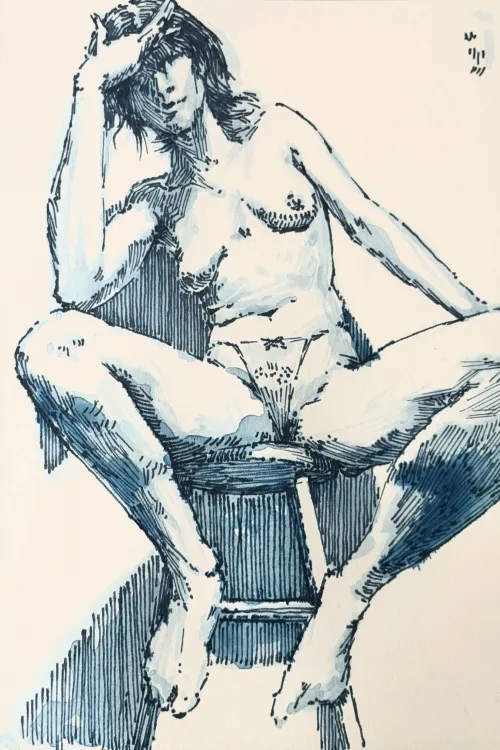 Active sitting — fountain pen by mdperthartist