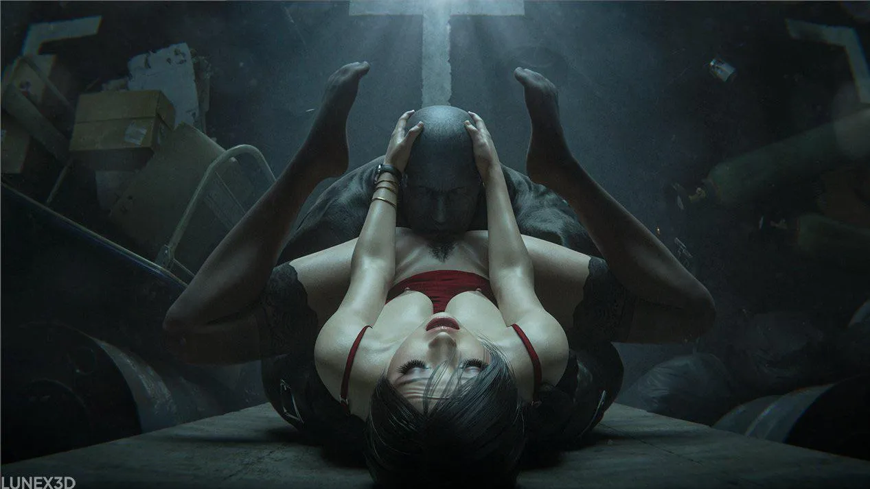 Ada getting eaten out by Mr. X (LuneX3D) posted by Poke-Oji