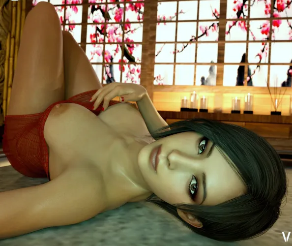 Ada Wong in Red Dress (Vyse) by xXayaHXx