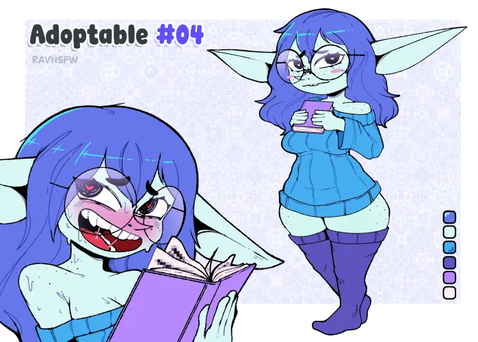 Adoptable: Nerd Goblin  | Ravnsfw by Ravchka