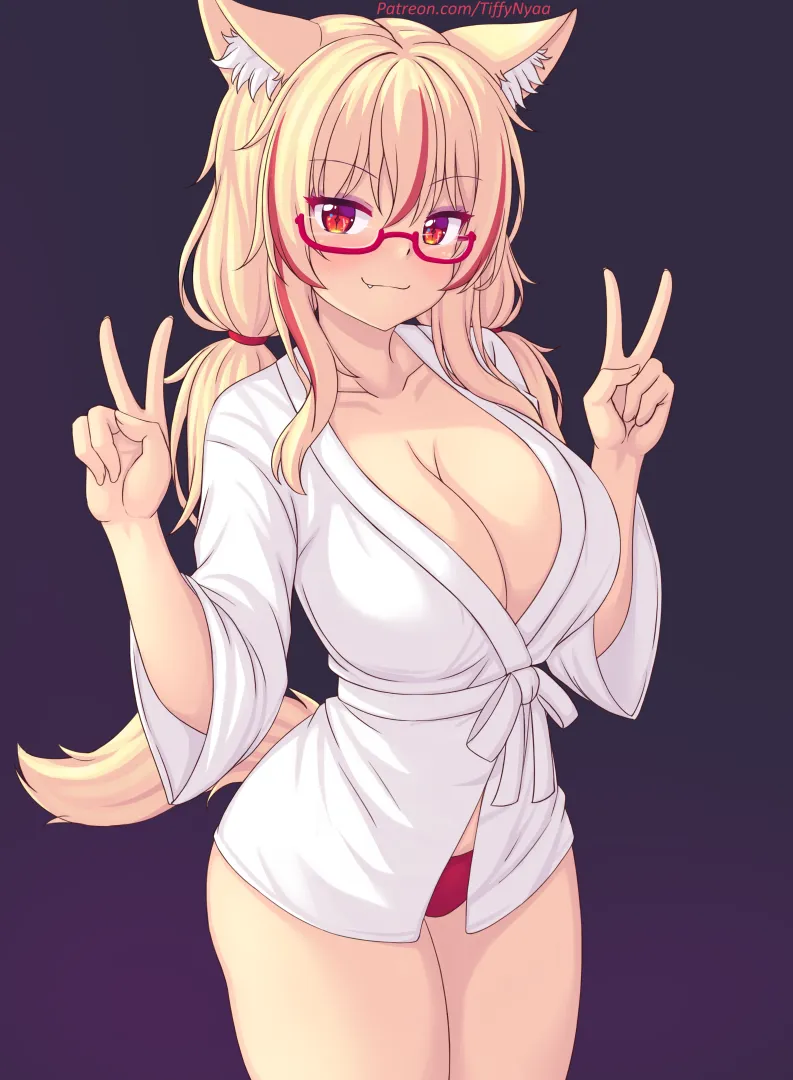 Adorable Bathrobe, and those glasses?! posted by NooneKnowsImHentai