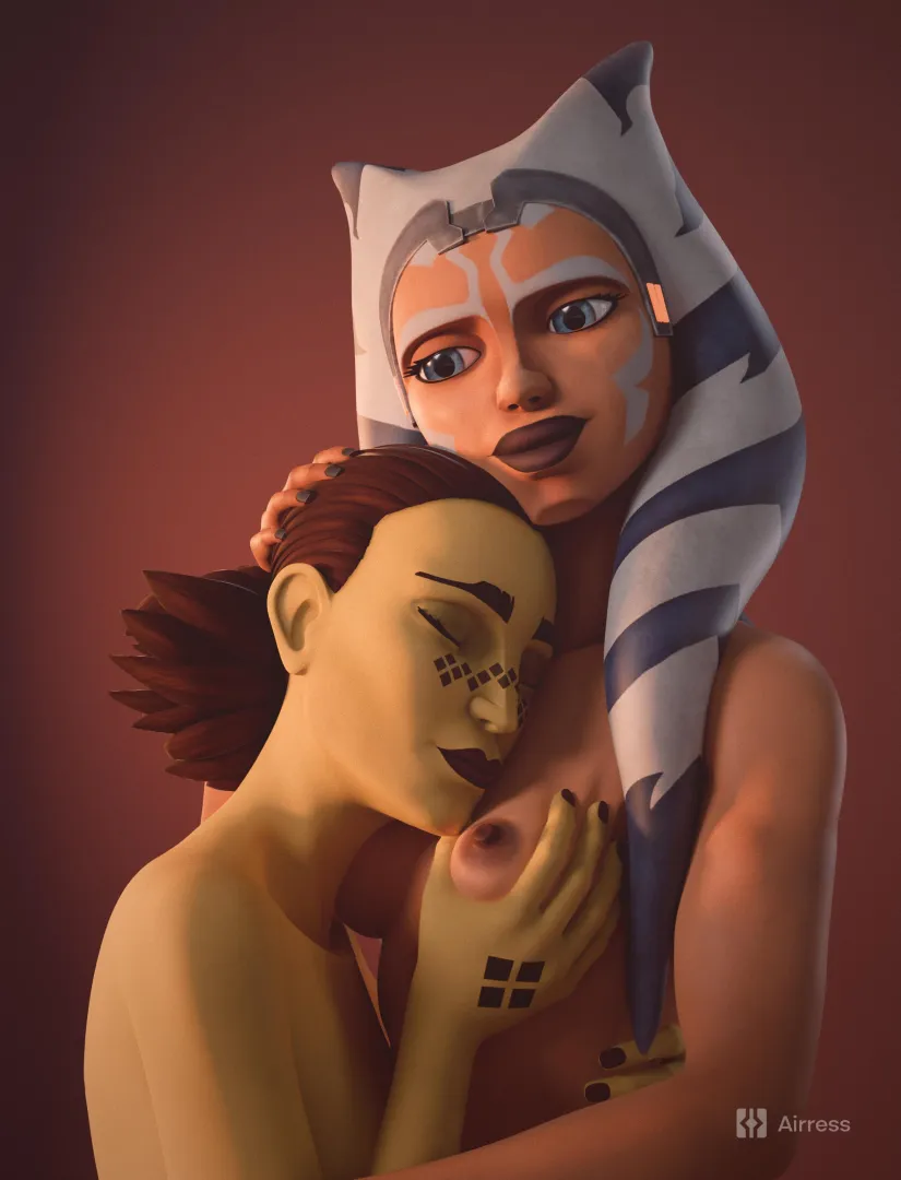 Ahsoka and Barriss wishes a Happy Valentine's (Airress) posted by Airress3D