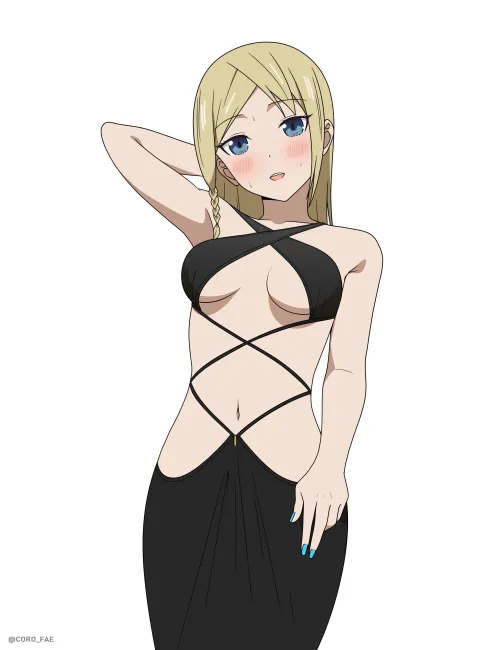 Ai Hayasaka Showing Off Her Sexy Black Dress by Csxc
