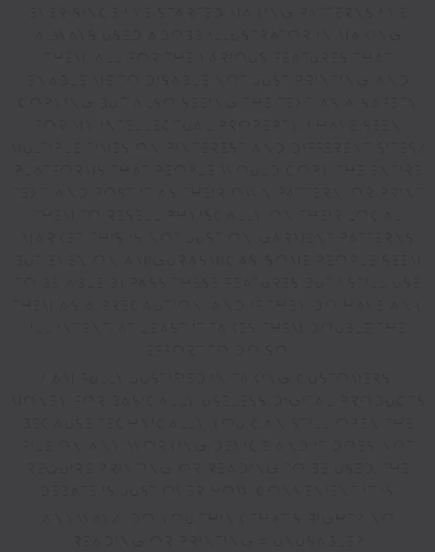 AITA for selling absolutely unreadable patterns to protect my Intellectual Property?????? posted by jingleheimerschitt