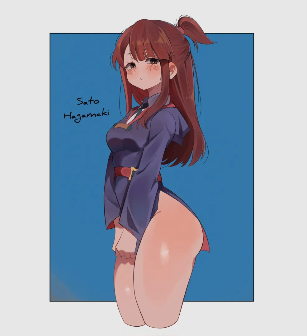 Akko Thighs (Sato hagamaki) posted by KrustiestKrabbiest