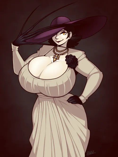 Alcina Dimitrescu is charming even in 2D (Blazbaros) by Hornymancer88