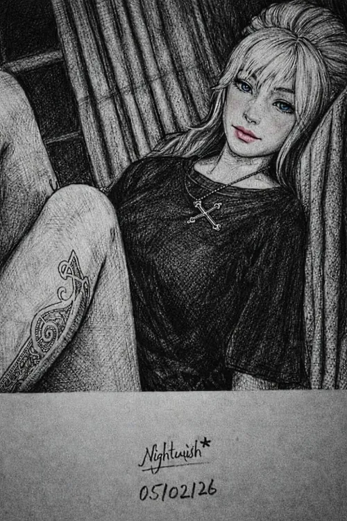 Alex is Awaiting your Care. Alex fanart from Nightwish aka Me by MahadIrfan7