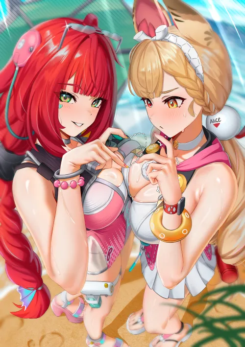 Alice Thymefield & Ukinami Yuzuha [Zenless Zone Zero] by cold_stew