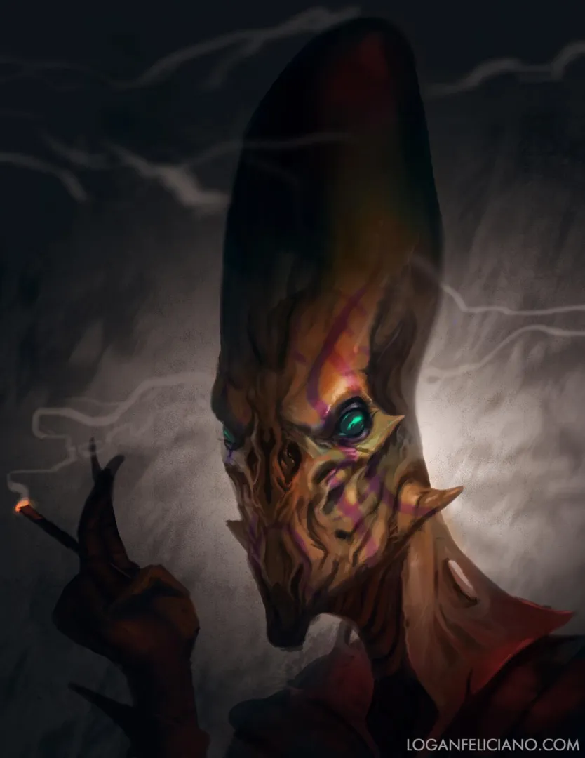 Alien Portrait by Logan Feliciano posted by YanniRotten