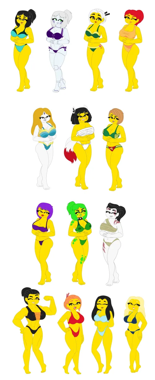 All the Ninjago girls in their underwear MADE BY DUCHESS_PIXAL by AdJust3865