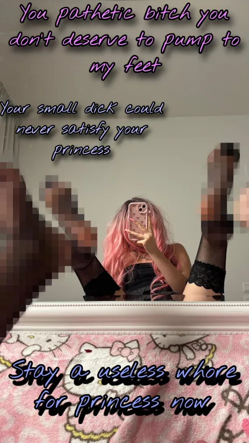 Am I clear, pathetic tiny dick loser? [imagefap: princessdollmie] by PinkDolxo