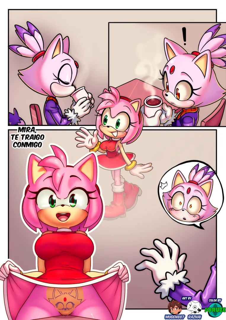 Amy has a surprise for Blaze (Joruze) posted by No_thoughts_anymore