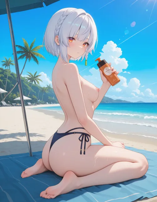 Anby || Would you put this lotion on me? (Yodayo AI) by Training-Gur7307