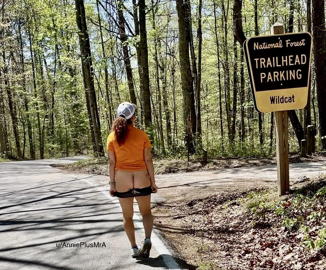 Annie (wife, 47) is just a little bit more free in the great outdoors…. posted by AnnieplusMrA