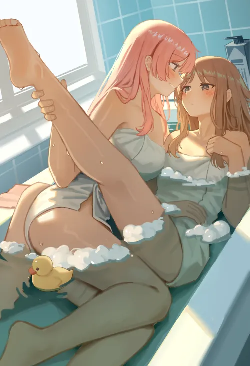 Anon and Soyo in the bath [BanG Dream!] (MILKTEA) by MartyrOfDespair
