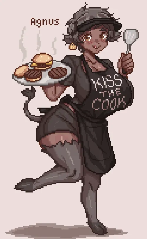 Another cow girl, an angus cow [OC] by DatHoasi