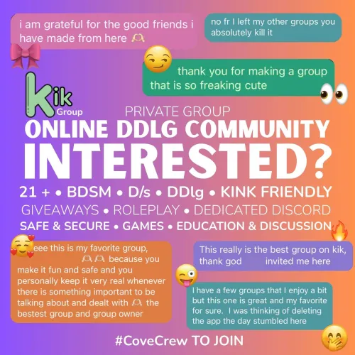 Anyone interested in helping to grow a safe & fun DDlg D/s kink community online?? Focused on consent, education, connection, and support! by No_Lunch6143
