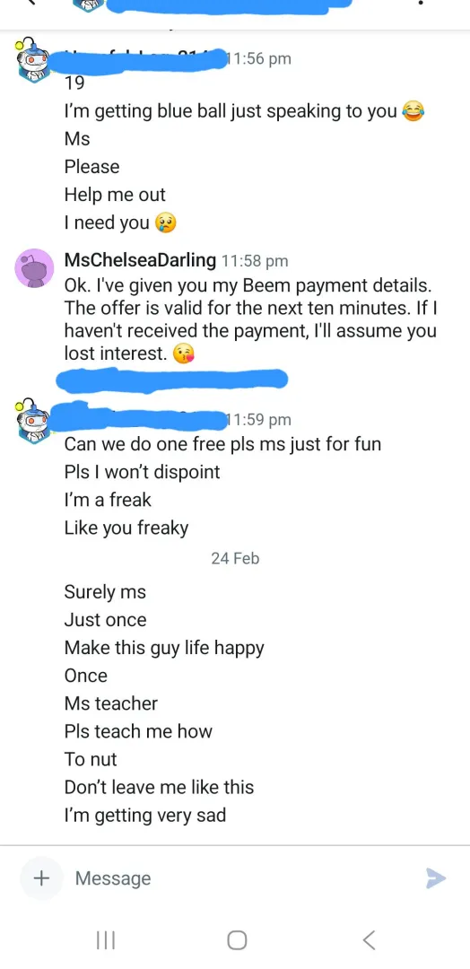 Apparently, I ruined his life by simply existing and not being available for free sex posted by MsChelseaDarling