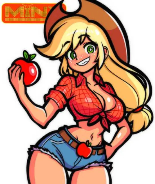 AppleJack Human Form (By me) by Minx-Art