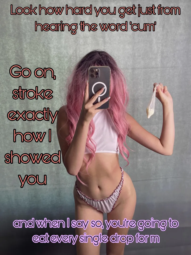 Are you gonna be good obedient beta and do it for me?  posted by PinkDolxo