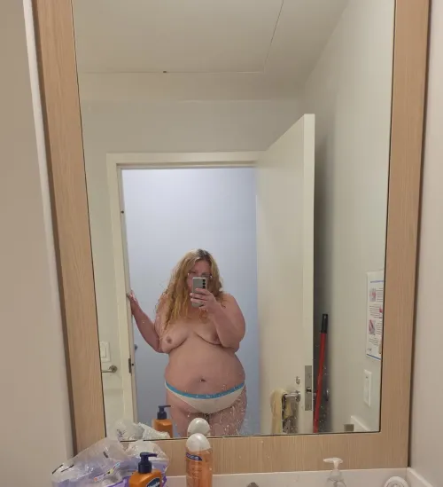 Are you showering with me... or am I just going to have to talk to the wall?  by YYCbbwbaddie