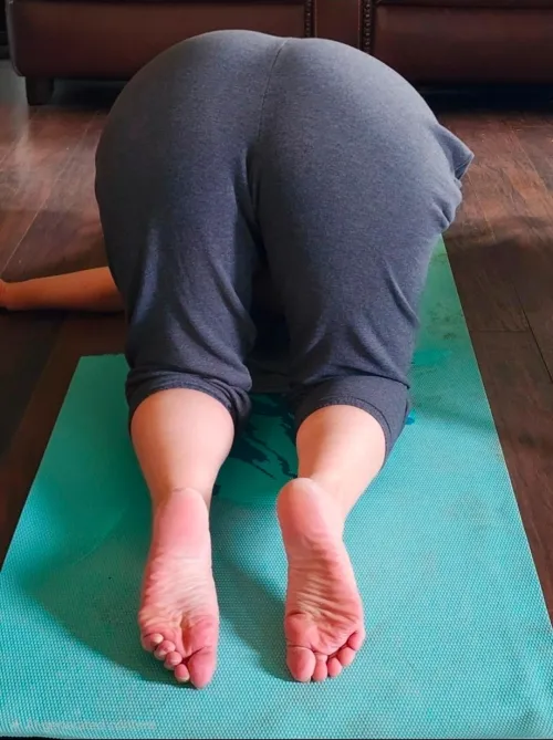 Are you watching my feet while I do yoga? .... by Footgoddess320