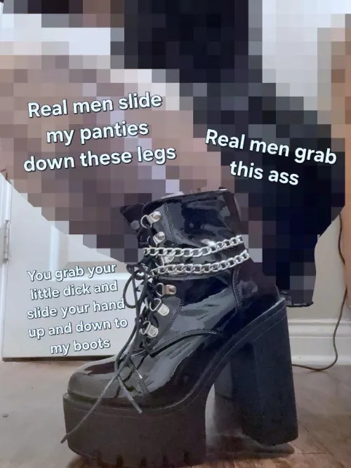 aren’t you looking to please a real woman who will remind you of your place.. never where a real man belongs  by findom_queenbee