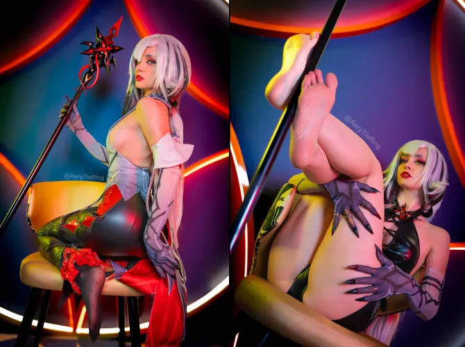 Arlecchino from Genshin Impact by Aery Tiefling [OC] by AeryKorvair