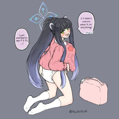 (Art by floofnfluff) Got caught trying them on by Background-Bird4040