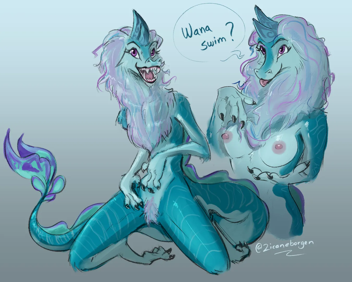 (Art by me) Sisu that one noodle I was obssesed back in 2021 posted by Zicanborgen