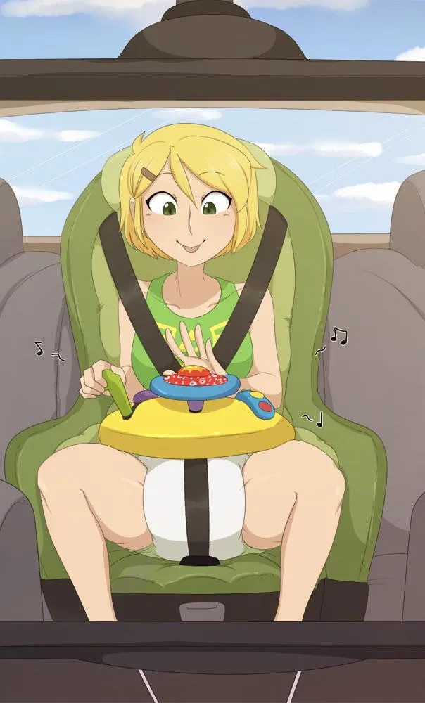 (Art by Merunyaa) “car drive..” posted by sproutymess