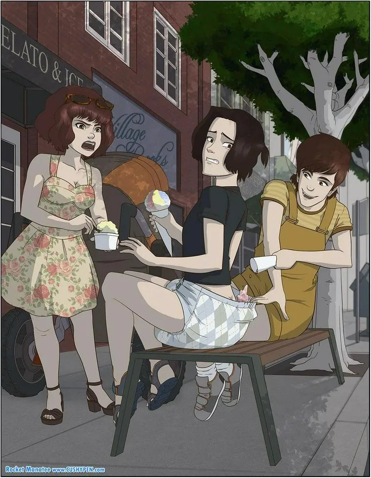 (Art by RocketManatee) “ever had your butt frozen?..” posted by sproutymess