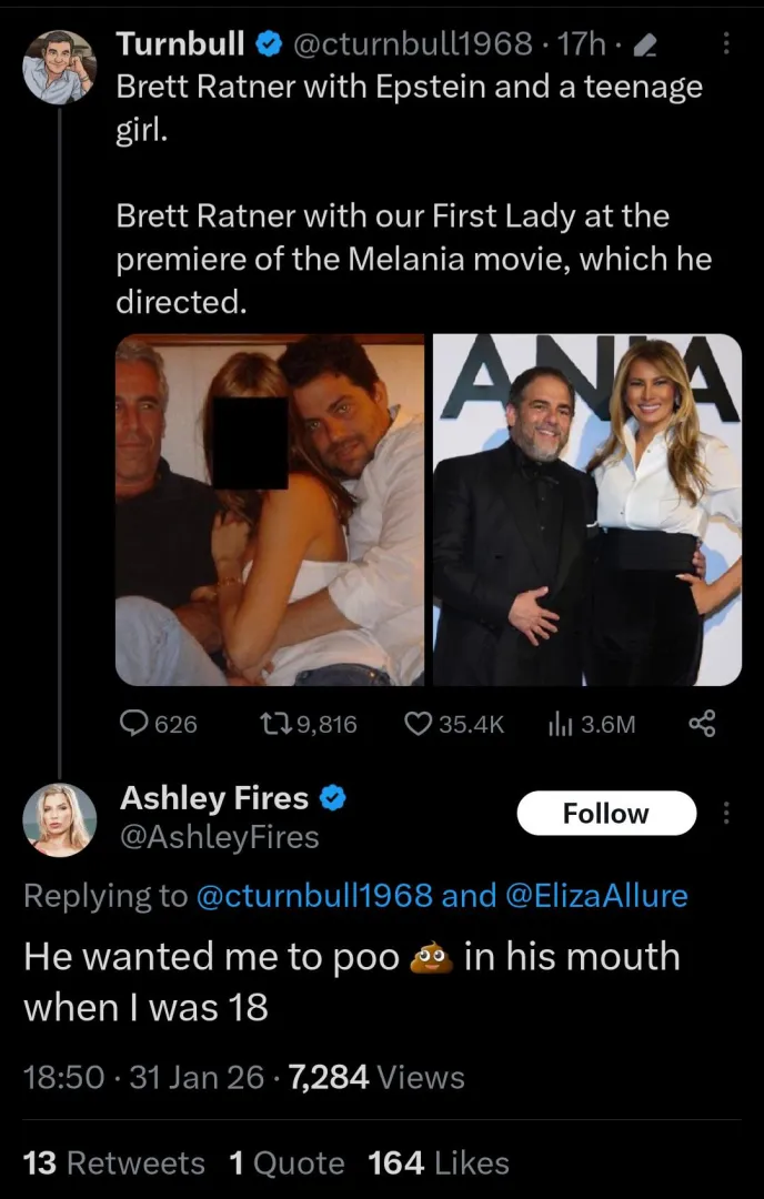 Ashley Fires claims that Hollywood Film Director Brett Ratner wanted her to shit in his mouth when she was 18. posted by TheUnkno1