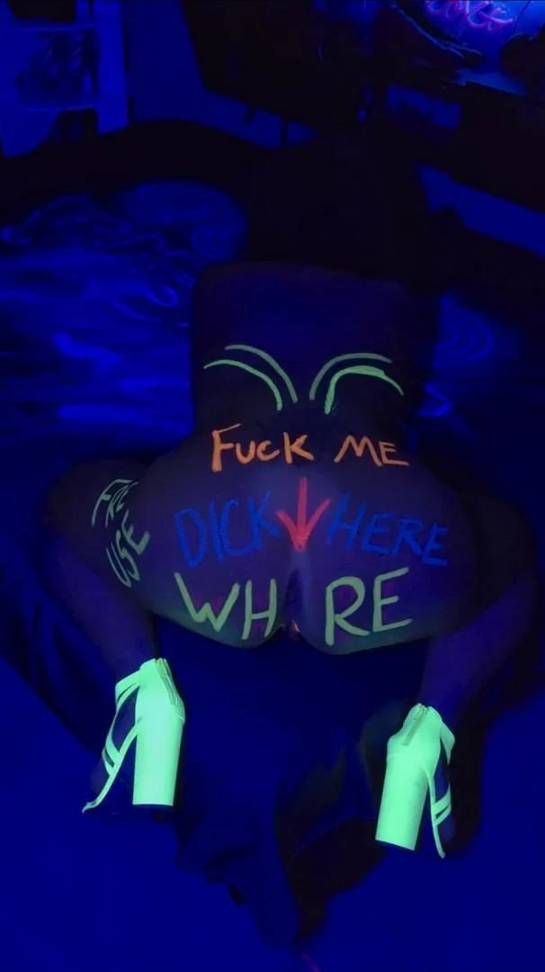 Ass painted like a gloryhole menu: pick your hole, no waiting list posted by KatrinaRylee