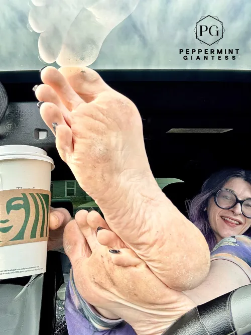 At a near incomprehensible size 16, most girls’ peoples’ shoes would literally fit inside of mine…  My foot size is unreal…  by PeppermintGiantess