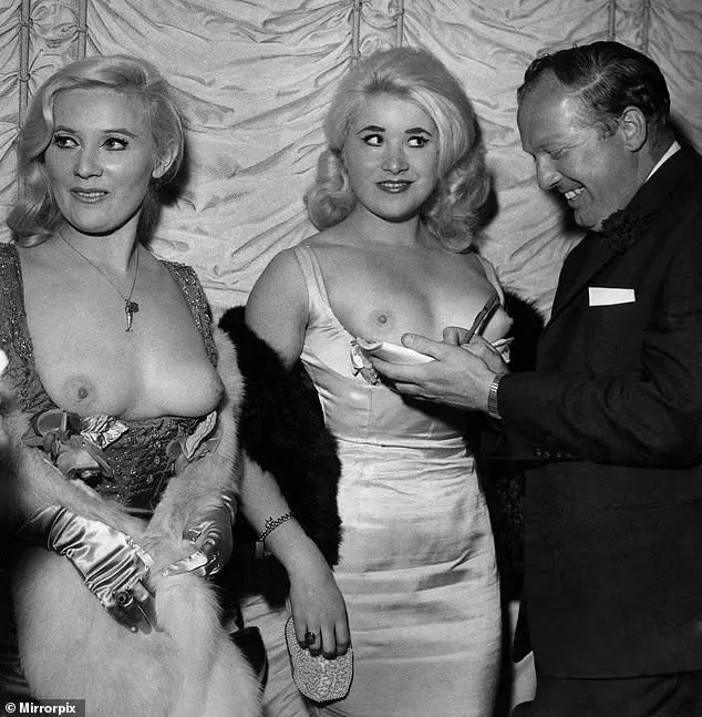 August 1964 : Marion and Valerie Mitchell attend a movie premiere in London, wearing topless dresses.  Marion later went by the name 'Janie Jones' when she became a singer.  In the mid 1960's there was a brief fashion craze for the 'topless dress',  posted by Sir_Lord_B