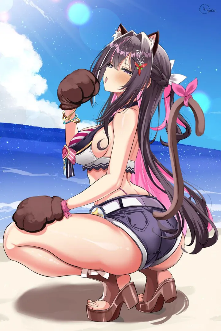 Azki Dropping Low on the Beach [Hololive] posted by sd6636