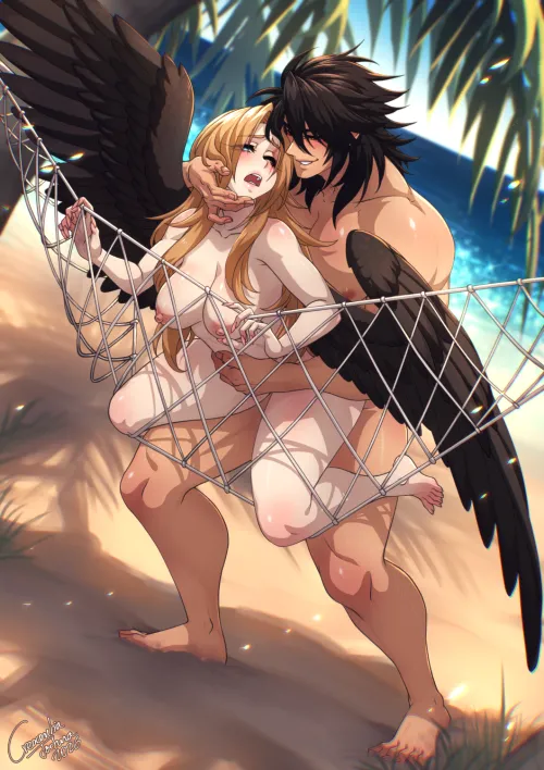 Azura x Kerathos - for Rose [Original] (Crescentia Fortuna) by Crescentia-Fortuna