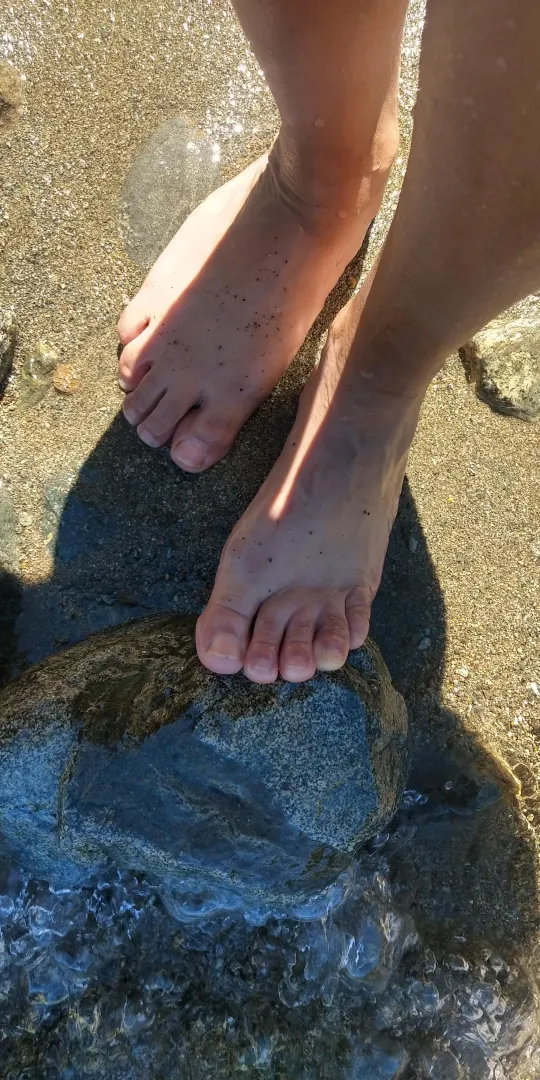 Barefoot ritual in cold water and stones . Size 35 posted by Over-Highlight7914