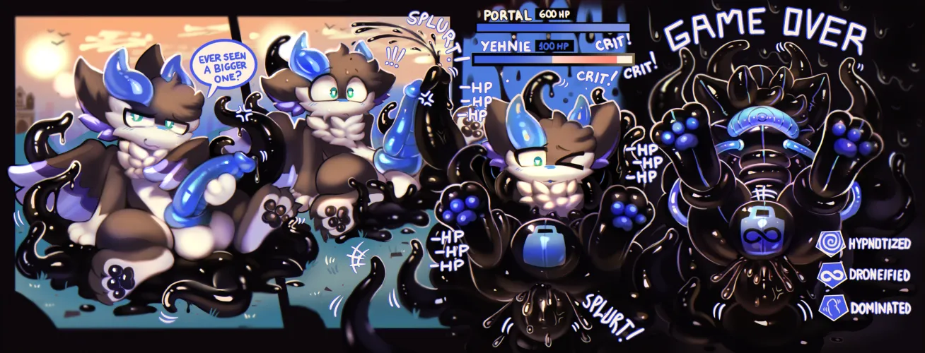 Be careful around latex tentacle puddles. (LatexM4n) by Xada_Nep_zealot