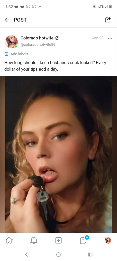 Be my cuck to. posted by Coloradocouple89