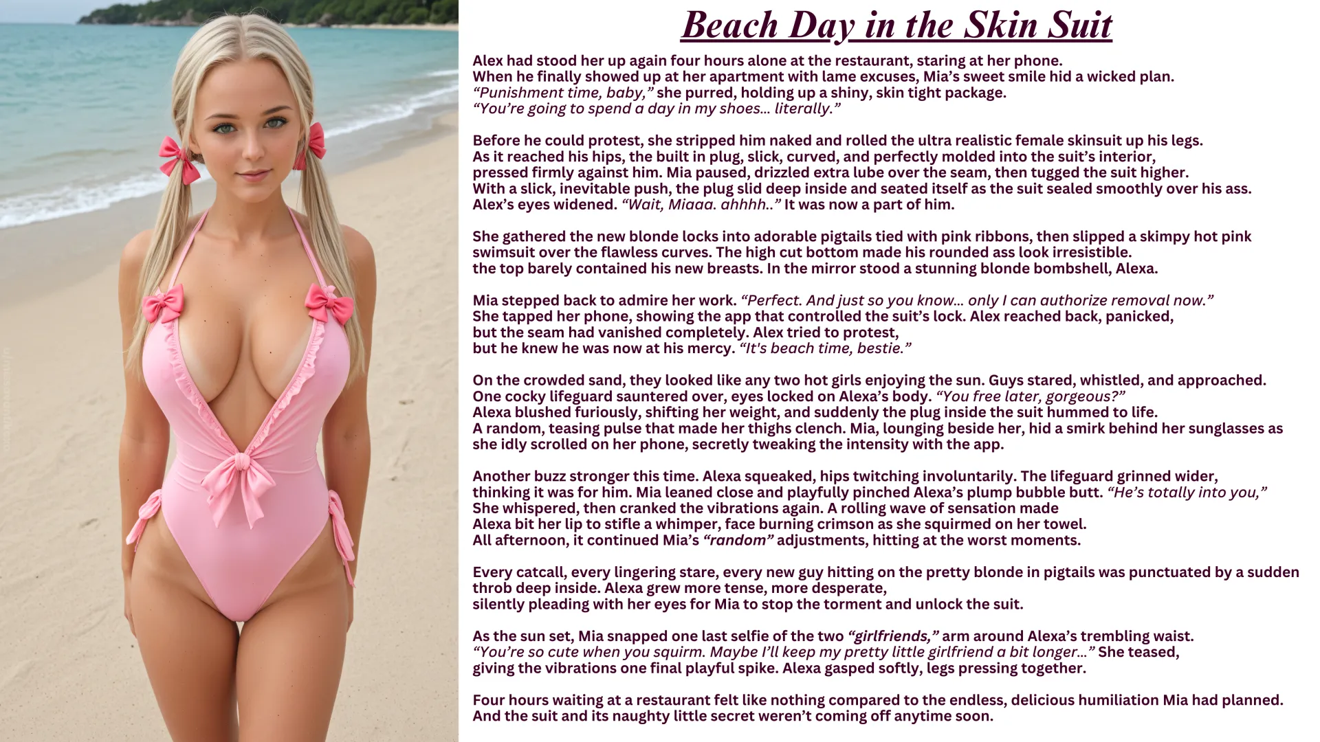 Beach Day in the Skin Suit posted by missavantikaxo