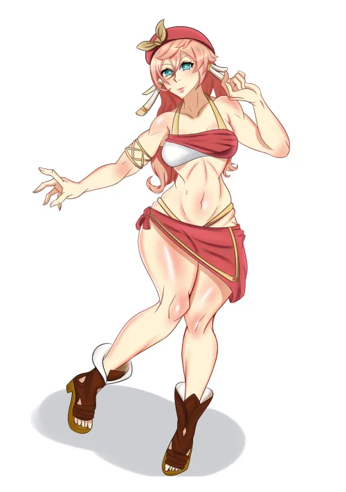 beach day yanfei (ElKitsoul) by El_Kitsoul