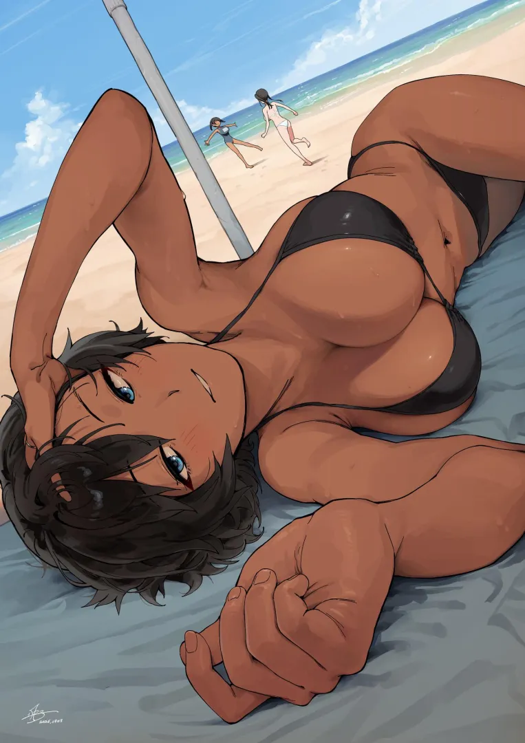 Beach Tomboy [Original] posted by A_MASSIVE_PERVERT