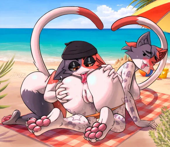 beachie kitties 2 (xlyuz) [FF] by Olive-The-Otter